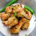 Korean Green Chili Parmesan Chicken Wings