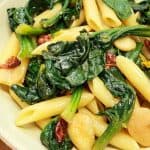 Korean Spinach & Anchovy Pasta